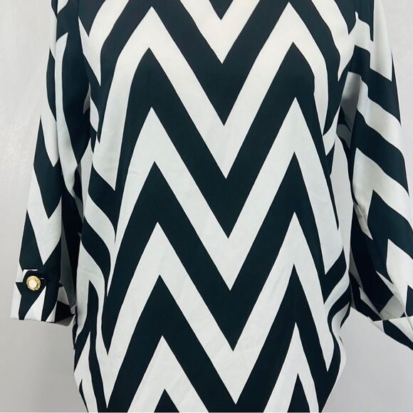 Everly Black and White striped Blouse - Picture 3 of 8